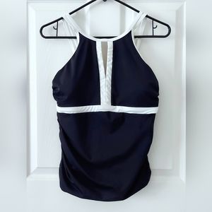 Coastal Blue Keyhole Halter Swim Tankini